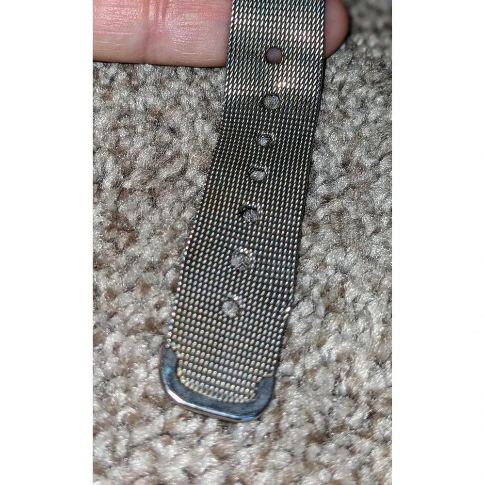 Disney Time Works‎ Mickey Mouse Watch Collectible Novelty Silver Mesh Band